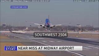 Video captures near-miss between Southwest Airlines plane, jet on runway at Chicago’s Midway Airport