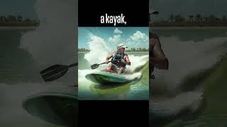 Wild Florida man Water Skiing on a KAYAK!! #shorts