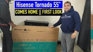  Hisense Tornado TV 55 inch UNBOXING - First LOOK  55A73F Hisense TV With 102W JBL Soundbar