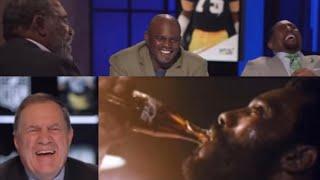 Bill Belichick Asks Mean Joe Greene About His Coke Commercial (with Ray Lewis & Lawrence Taylor)