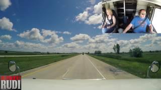 Distracted Semi Truck Driver TRUCKER RUDI 07/26/17 Vlog#1142