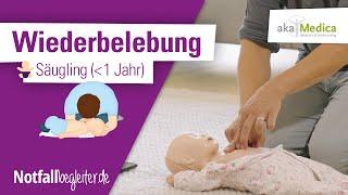 Wiederbelebung Reanimation Baby unter 1 Jahr - Erste Hilfe bei Kindern – Notfallbegleiter 43