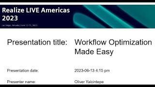 Workflow Optimization Made Easy