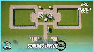 Perfect Starting Layout In Planet Zoo In 60 Seconds - Franchise Mode Tutorial. #shorts