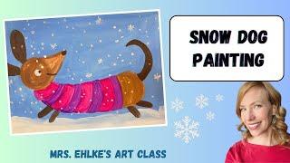 Snow Dog  Painting