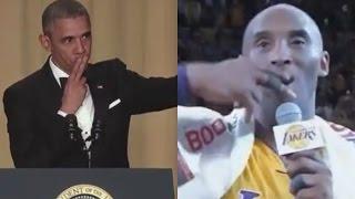 President Obama Did His Best Kobe Bryant Impression 2016 (Drops Mic At Last Correspondents Dinner)