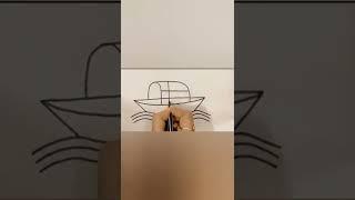 How to draw a boat || Easy drawing idea for beginners. #shorts