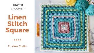 Linen Stitch Square - HOW TO CROCHET | Make a Temperature Blanket with Linen Stitch Squares!