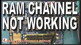 HOW TO FIX RAM CHANNEL NOT WORKING. Dual Channel RAM Faulty - Motherboard Repair in English.