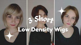 Short Low Density Wigs #wigs #shorthair
