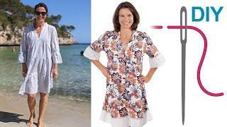 DIY BOHO Kleid mit Rüschen nähen - Zierstoff Schnittmuster "Francesca" für Damen