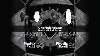 Phottix Rani II Folding Beauty Dish - "One Push Release" Folds Up Unlock Button