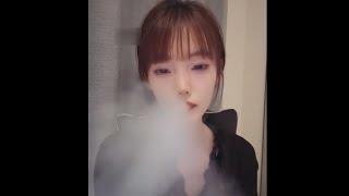 China girl ANQI smoking, chatting 240