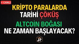 CANLI Kripto Paralarda Tarihi Düşüş! Altcoin Boğası Ne Zaman Başlayacak? #altcoin #bitcoin