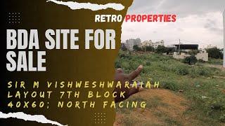 Sir M Vishweshwaraiah Layout 7th Block 40x60 North facing site for sale | Muddinapalya | Nagarbhavi