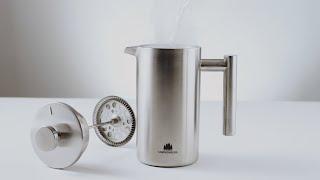 Grønenberg French Press Thermo | Robuste Kaffeepresse aus Edelstahl für deinen besten Filterkaffee