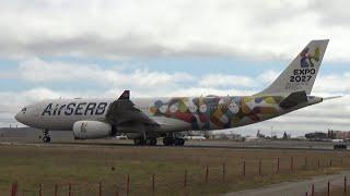 Air Serbia Airbus A330-243 OE-LAC (cn 1486) EXPO 2027 Belgrade, Serbia colors.