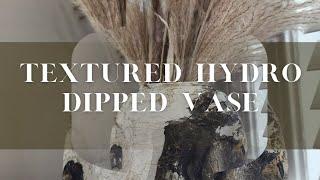 DIY Textured Hydro Dipped Vase