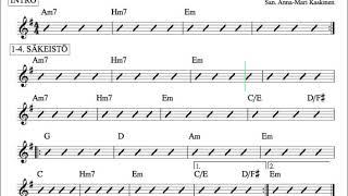 Ylitse merten (4/4, Em, 110 bpm)