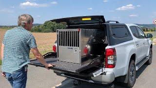 GLA WEL Video: Mitsubishi L200 Einzel Hundebox aus Edelstahl als Maßanfertigung nach Kundenwunsch