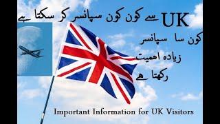 UK visit visa. Where to get Sponsor