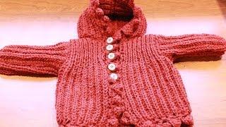  How to knit brioche stitch Baby cardigan / Selanik Bebek Hırkası Yapılışı
