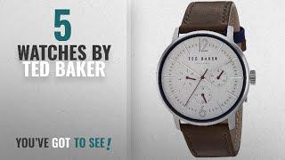 Top 10 Ted Baker Watches [2018]: Ted Baker Men's 'JASON' Quartz Stainless Steel and Leather Casual