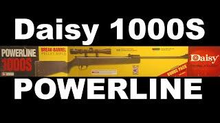 (REUPLOAD) Daisy POWERLINE 1000S BREAK BARREL AIR RIFLE, pneumatic .177 cal pellet airgun, 1990s