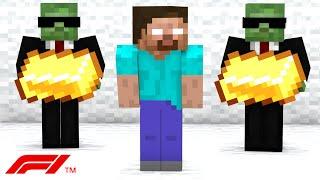 HEROBRINE vs F1 RACE - Funny Minecraft Animation