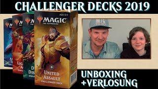 Unboxing United Assault Challenger Decks 2019 Magic the Gathering deutsch traderonlinevideo MTG