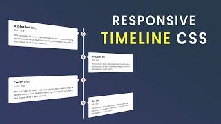 Create Timeline Design For Website Using HTML & CSS | Responsive Web Design