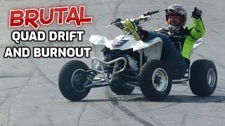 ATV bike stunt - brutal drift and burnout