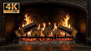 Relaxing Fireplace ASMR | 4K Crackling Fire & Burning Wood Sounds