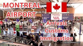 [4K] Montreal Airport YUL Guided Tour || Arrivals, Customs & Immigration