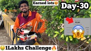 DAY-30 | 65 DAYS EARN 1LAKHS MONEY CHALLENGE AS A DELIVERY BOY | EARNED ₹2000+ MONEY