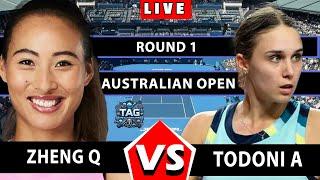 LIVE: ZHENG Q VS TODONI A | AUSTRALIAN OPEN 2025 #swiatek #zheng #gauff #AustralianOpen2025