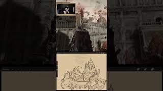 Sketching FARUM AZULA #eldenring #eldenringclips #fromsoftware #gameart #artist #map #artwork #art