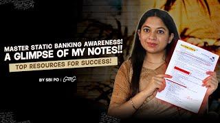 How I Mastered Static Banking Awareness for Exams | Study Tips, Notes & ResourcesBy SBI PO Tanu Garg