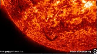 Massive solar magnetic filament erupts on Halloween, may be Earth-directed!