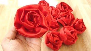 Very Easy And Beautiful Satin Fabric Flower Tutorial