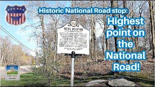 The highest point on Historic National Road: Negro Mountain