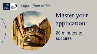 Master your Executive Diploma application: 20 minutes to success