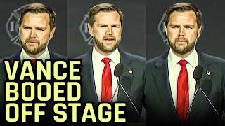 Utterly Humiliated JD Vance Gets Booed Off Stage