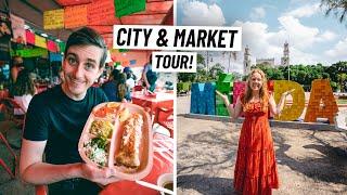 We Found Merida’s BEST Local Street Food!  Market & City Tour + Ruins of Dzibilchaltún! (Mexico)