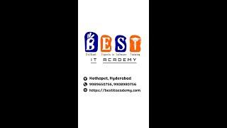 Welcome To BEST IT ACADEMY, THE BEST SOFTWARE TRAINING INSTITUTE IN HYDERABAD