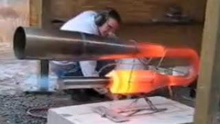 Huge Pulsejet Engine Blows Cold Air