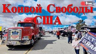 "Конвой Свободы" в США: из Калифорнии до Вашингтона — ПЕРВЫЙ репортаж с места событий | LiveFEED®