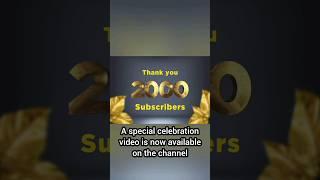A special celebration video is now available on the channel. Please click on link in the Description