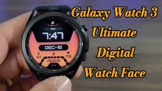 Galaxy Watch 3 Stylish Digital Watch Face For Your Smartwatch