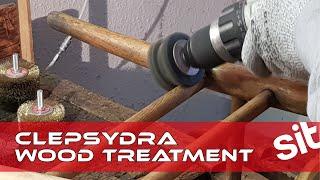 Clepsydra Drill Brush for Wood Treatment - SITBRUSH